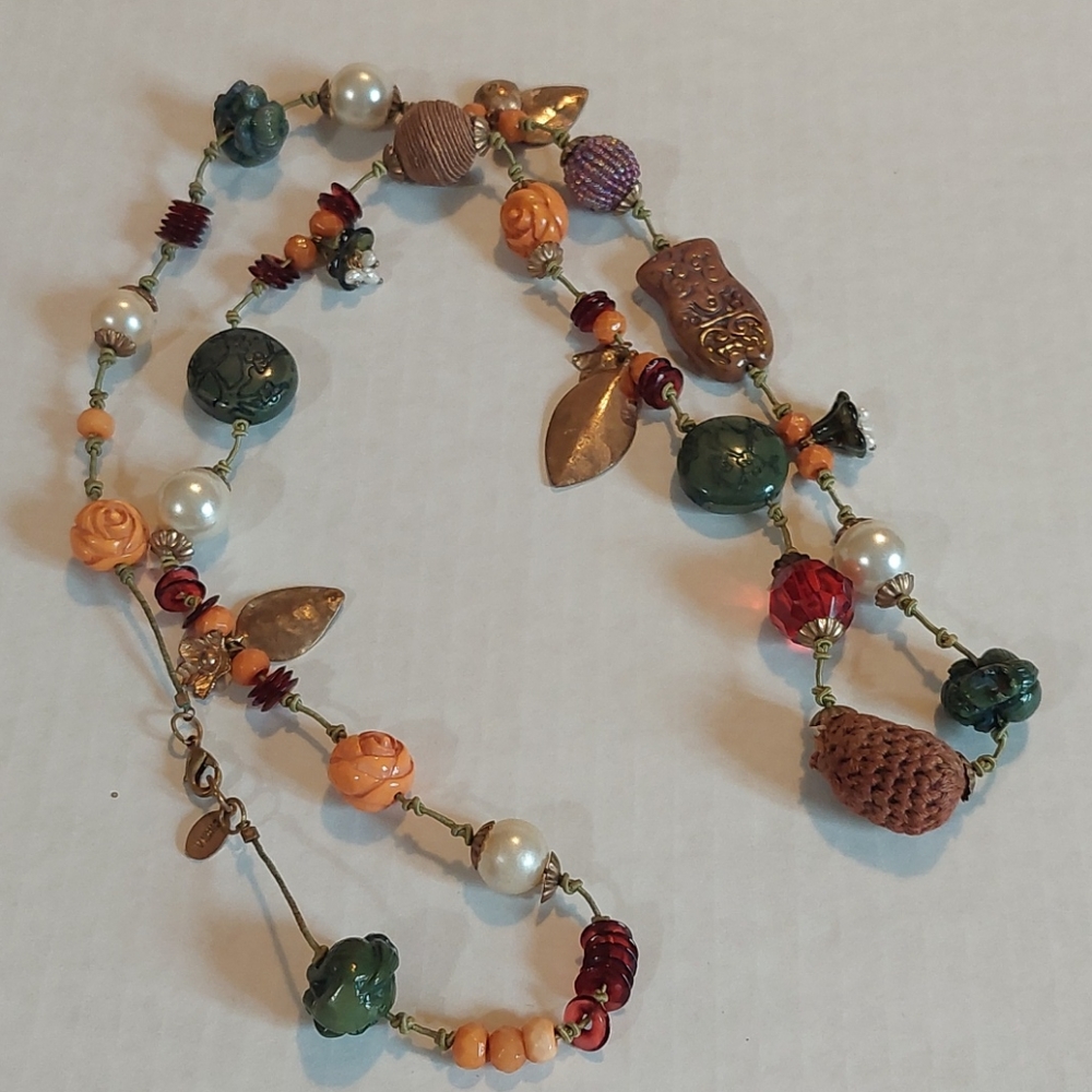Cookie Lee Vintage Necklace Multicolored Mixed Materials